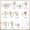 20Pcs Wildflower Hanging Swirl Decoration Vintage Floral Butterfly